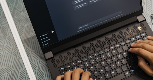 Typing a prompt into ChatGPT